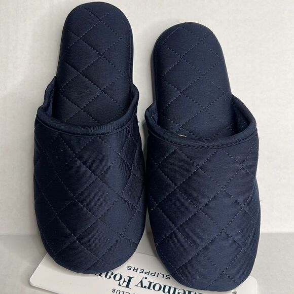 Charter Club Navy Blue Quilted indoor/outdoor slippers size small 5-6 NWT - Picture 5 of 8